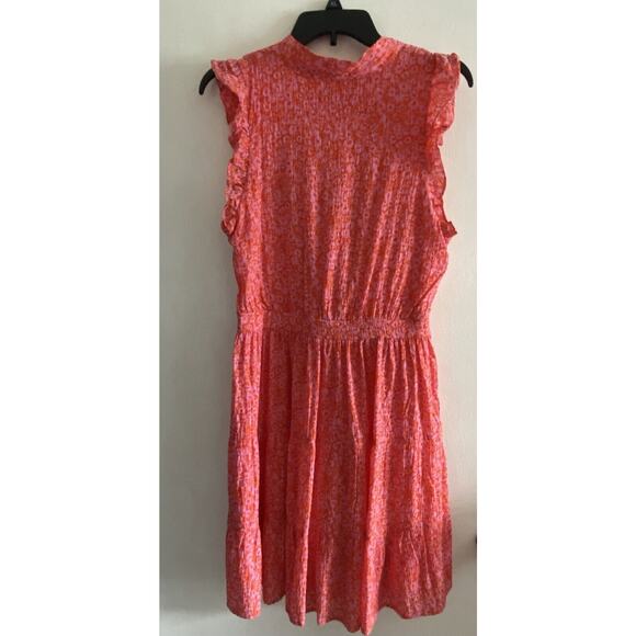Rachel Zoe Pink Orange Babydoll Dress Coquette Preppy Sz 10 - Picture 2 of 7